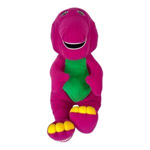 1996 Playskool Barney Talking Plush Dinosaur 17” Working Vintage Purple 71245